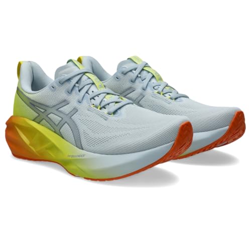 ASICS Men's NOVABLAST 5 Running Shoes, 12, Sky/Lemon Spark