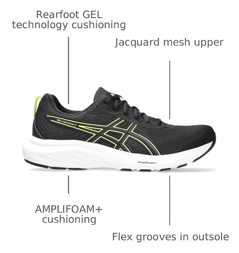 ASICS Men's Gel-Contend 9 Running Shoe, 14, Black/Citron
