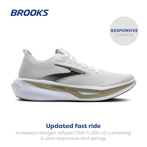 Brooks Men’s Hyperion 3 Neutral Running Shoe - Oyster Mushroom/Black/Tea - 9 Medium