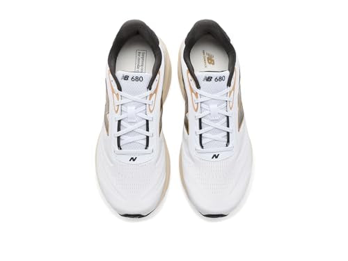 New Balance Women's Fresh Foam 680 v9 Running Shoe, Nb 103 White/Faded Black, 9