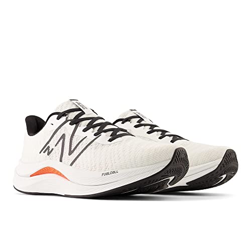 New Balance Men's FuelCell Propel V4 Running Shoe, White/Black, 13