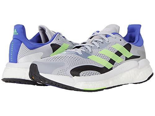 adidas Men's Solar Boost 3 Halo Silver/Signal Green/Sonic Ink 9.5