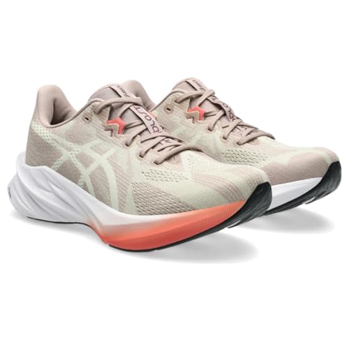 ASICS Women's DYNABLAST 5 Running Shoes, 9, Fawn/Oyster White