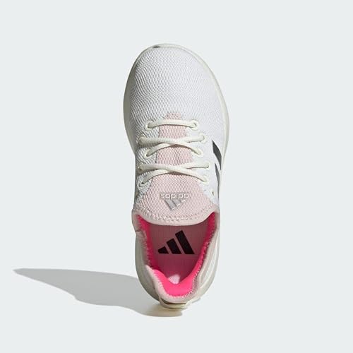 adidas Unisex-Kids Cloudfoam Pure, Off White/Silver Metallic/Putty Mauve, 4