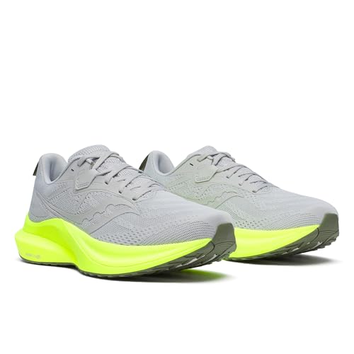 Saucony Men's Tempus 2 Sneaker, Cloud/Citron, 12
