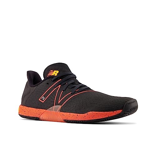 New Balance Men's Minimus TR BOA V1 Cross Trainer, Blacktop/Blaze Orange, 10.5 M