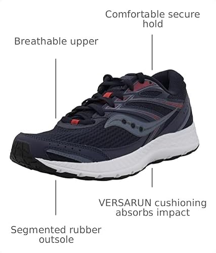 Saucony Men's Cohesion 13 Shoe Navy/Red