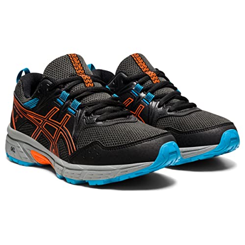 ASICS Kid's Gel-Venture 8 Grade School Running Shoes, 4.5, Black/Marigold Orange