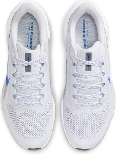 Nike AIR Zoom Pegasus 41 Mens Laced Shoes, WHITERACERBLUE-WOLFGREY-PUREPLATINUM, 42.5 EU