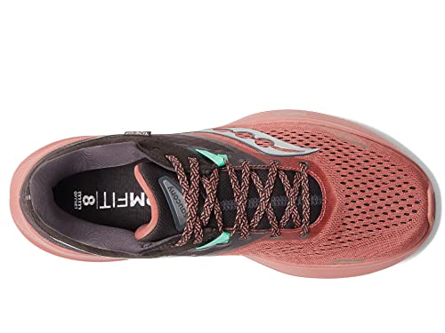 Saucony Women's Ride 16 Sneaker, Soot/Basalt, 9.5