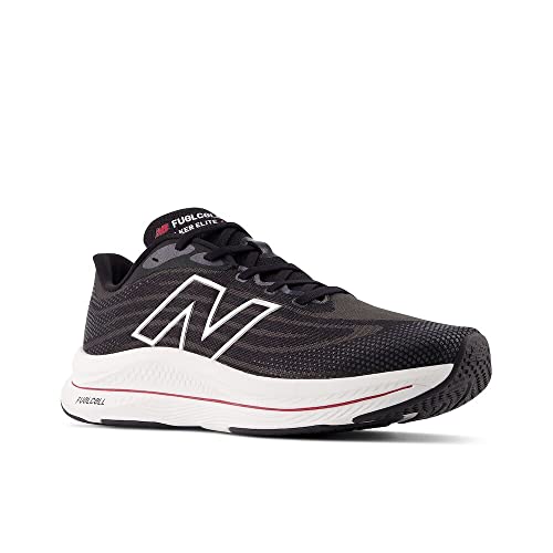 New Balance Men's FuelCell Walker Elite V1 Walking Shoe, Black/Team Red/Silver, 11 W