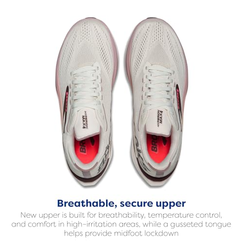 Brooks Women’s Hyperion Max 4 Neutral Running Shoe - Coconut/Raisin/Pink - 7 Medium