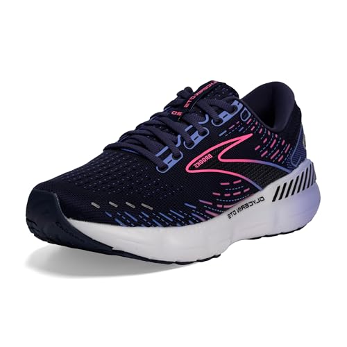 Brooks Women's Glycerin GTS 20 Supportive Running Shoe - Peacoat/Blue/Pink - 6.5 Medium