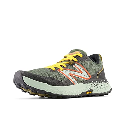 New Balance Men's Fresh Foam X Hierro V7 Trail Running Shoe, Deep Olive Green/Black, 8.5 W