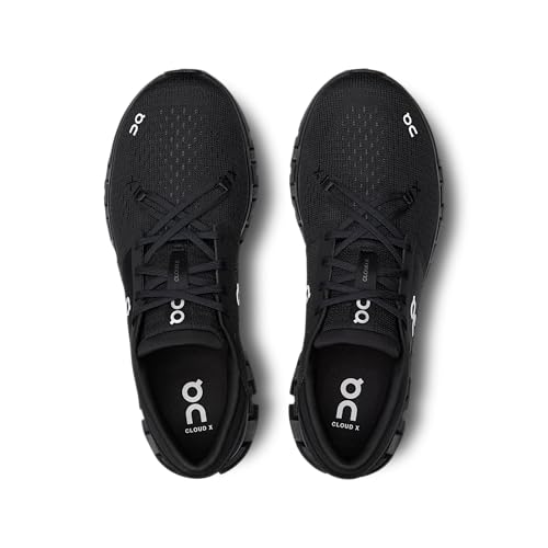 On Men's Cloud X 4 Sneakers, Black | Eclipse, 8 Medium US