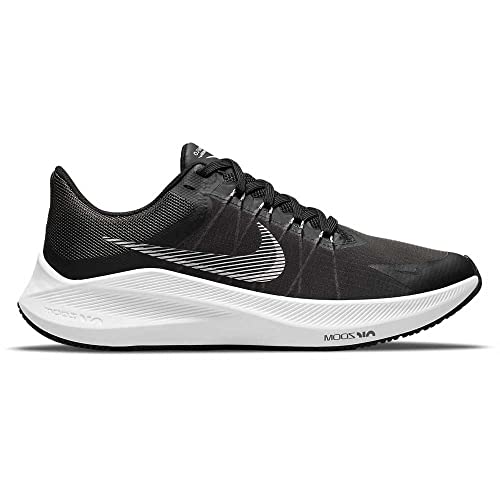 Nike Winflo 8 Women's Trainers, Black White Dk Smoke Grey Lt Smoke, 7