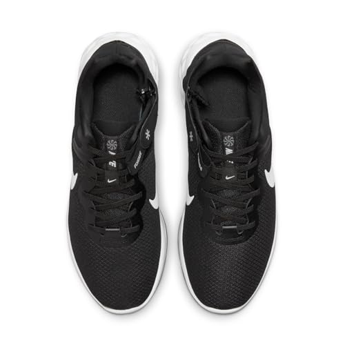 Nike Men's Revolution 6 FlyEase Next Nature Easy-On-and-Off Road Running Shoes (8, Black/Iron Grey/White)