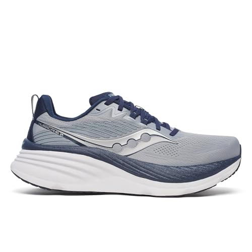 Saucony Men's Hurricane 24 Sneaker, Flint/Navy, 12.5