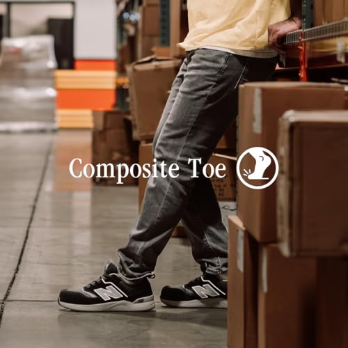 Men's New Balance Elite Lite Safety Work Shoes in Black Grey alternate view 2