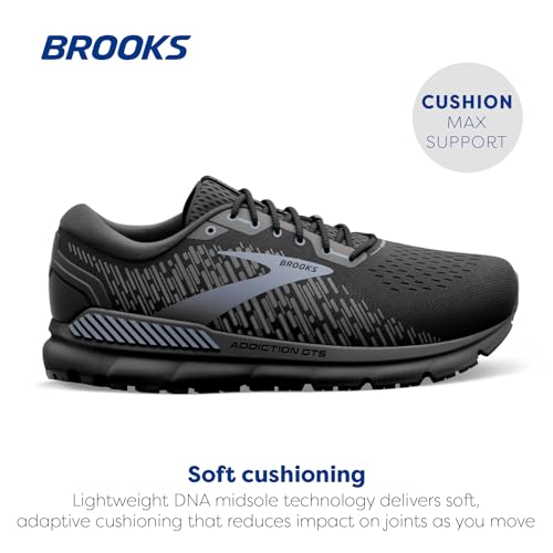 Brooks Men's Addiction GTS 15 Supportive Running Shoe - Black/Black/Ebony - 10 Medium