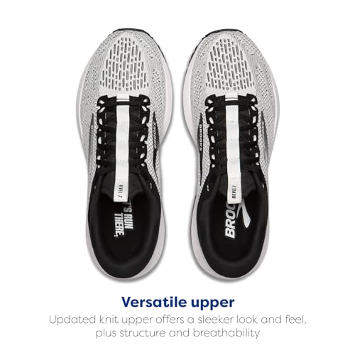 Brooks Men’s Revel 7 Neutral Running Shoe - White/Black - 10 Medium