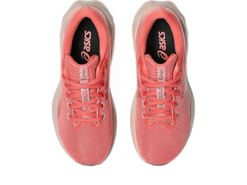 ASICS Kid's NOVABLAST 5 Grade School Running Shoe, 2, Dark Pink Clay/Rubble RED