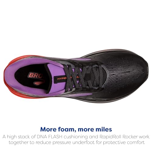 Brooks Women’s Hyperion Max Neutral Running Shoe - Black/Fiesta/Bellflower - 9 Medium