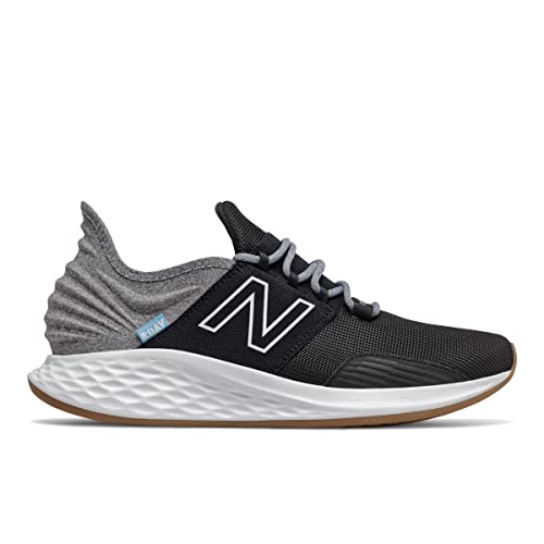 New Balance Men's Fresh Foam Roav V1 Sneaker, Black/Light Aluminum, 10.5