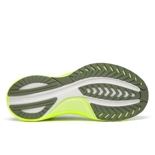Saucony Men's Tempus 2 Sneaker, Cloud/Citron, 12