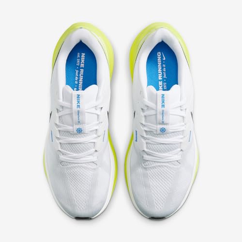 Nike Structure 25 Men's Road Running Shoes, White Black Cyber Photo Blue, 9