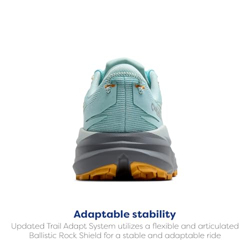 Brooks Women’s Cascadia 19 Mountain Trail Running Shoe - Clearwater/Primer Grey/Apricot - 8 Medium