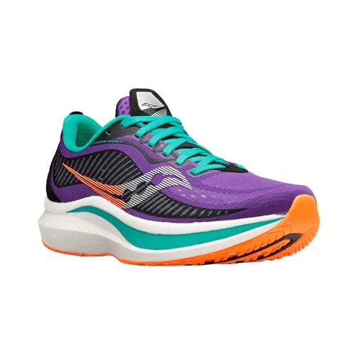 Saucony Women's Endorphin Speed 2 Sneaker, Concord/Jade, 5
