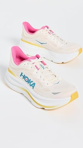 HOKA Womens Bondi 9 (Alabaster/Birch, US Footwear Size System, Adult, Women, Numeric, Medium, 4.5)
