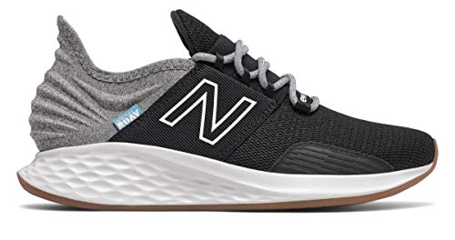 New Balance Women's Fresh Foam Roav Running Shoe,Black/Light Aluminum,8.5