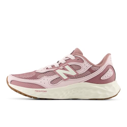 New Balance Women's Fresh Foam Arishi v4 TIRALUX Running Shoe, Pink Salt/Rosewood, 8