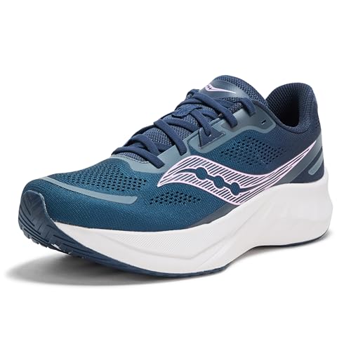 Saucony Women's Tide 2 Sneaker, Navy/Verbena, 9.5