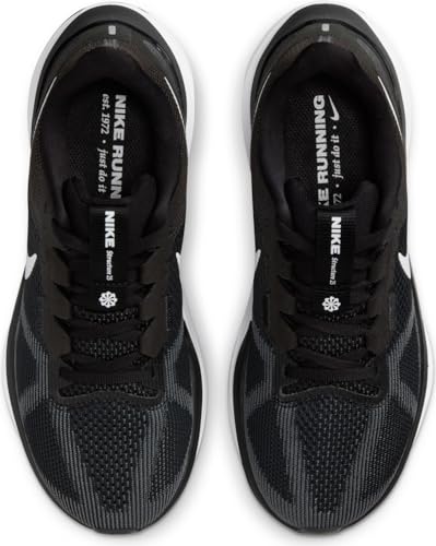 Nike Women's Air Zoom Structure 25 WomSneaker, Black White Dark Smoke Grey, 6 US