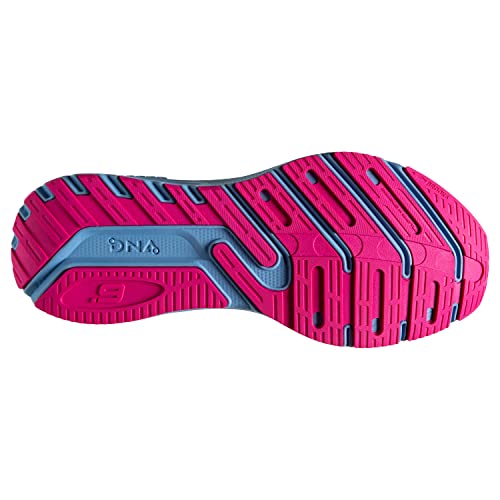 Brooks Women’s Launch GTS 9 Supportive Running Shoe - Grey/Blue/Pink - 12 Medium
