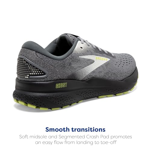 Brooks Men’s Ghost 16 Neutral Running Shoe - Primer/Grey/Lime - 10.5 Medium