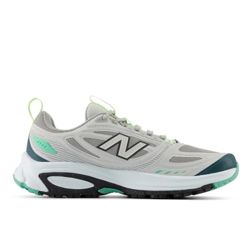 Women's New Balance Fresh Foam 410v9 Trail Shoes in Raincloud/Medusa Green alternate view 3