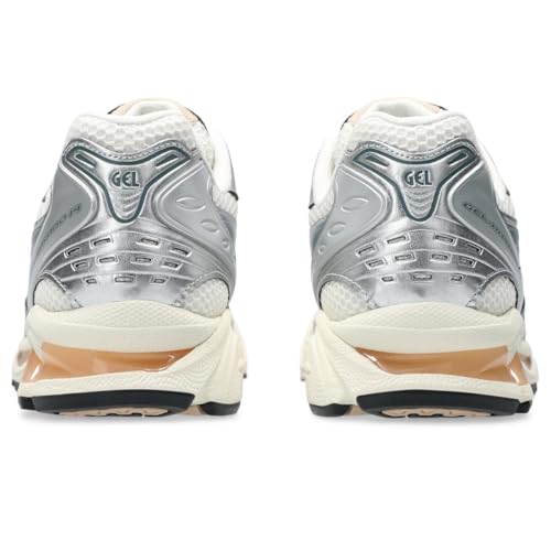 ASICS Gel-Kayano 14 Unisex Sneakers, Cream/Ironclad, 10 US Women/8.5 US Men