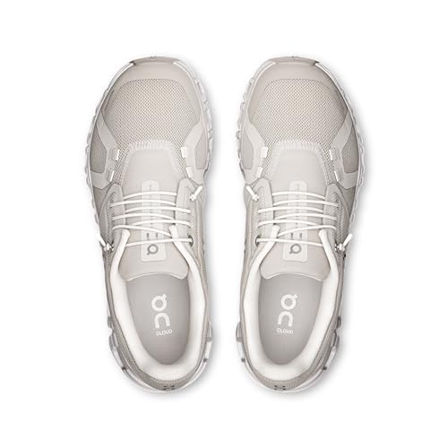 On Women's Cloud 6 Sneakers, Pearl/White, 9 Medium US
