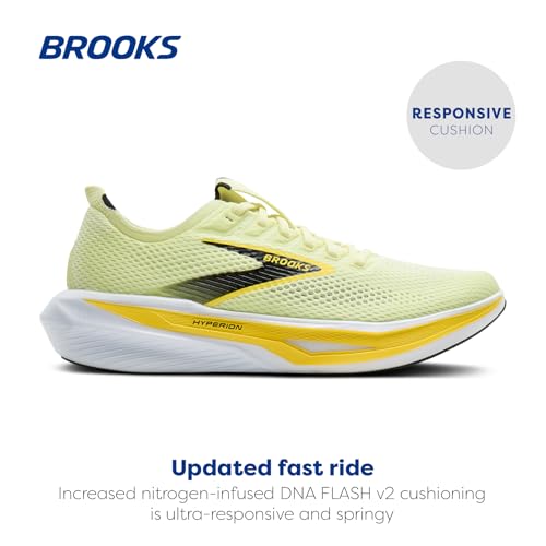 Brooks Men’s Hyperion 3 Neutral Running Shoe - Luminary/Black/Yellow - 10.5 Medium
