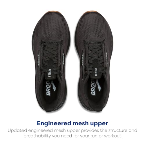 Brooks Men’s Revel 8 Neutral Running & Walking Shoe - Black/Black - 10 Medium