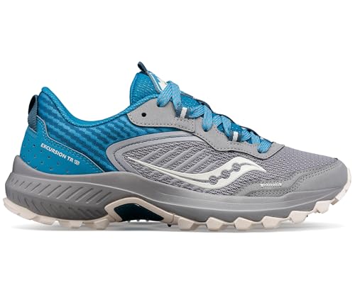 Saucony Women's Excursion Tr15 Trail Running Shoe, Allow/Topaz 9 Wide US