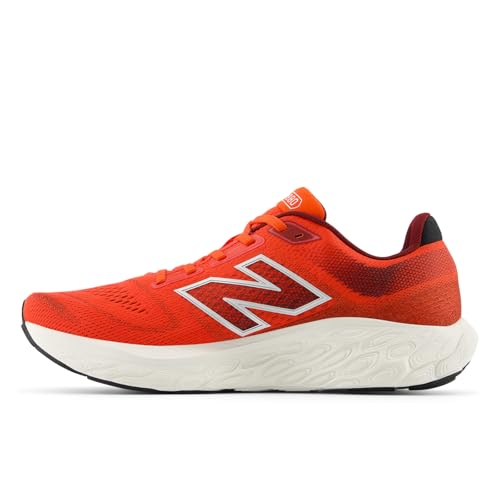 New Balance Men's Fresh Foam X 880 V14 Running Shoe, Neo Flame/Mercury Red/Sea Salt, 8 M