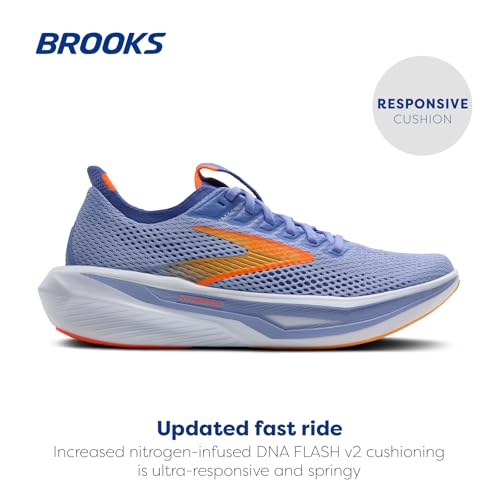 Brooks Womens Hyperion 3 Blue Heron/Orange/White 7.5 B - Medium