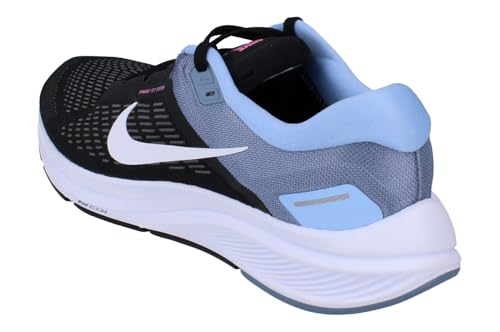 Nike Air Zoom Structure 24 Men's Running Shoes, Men's Sneaker, Black White Ashen Slate Cobalt Bliss, 11.5 US
