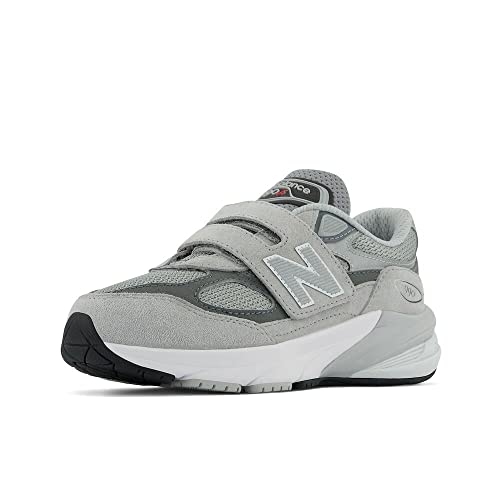 New Balance Kid's 990 V6 Sneaker, Grey/Silver, 11 Medium US