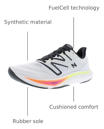 New Balance FuelCell Rebel V3 Mens Shoes Size 10.5, Color: White/Grey